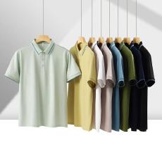 批发高档翻领POLO衫男POLO衫<b class='q'>短袖</b>定制团体工作服(普宁仓现货提前报V)