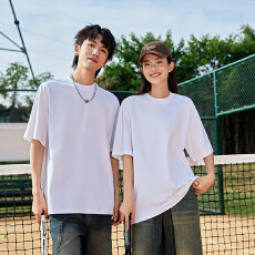 250克索罗娜夏季凉感科技速干运动情侣款大落肩宽松潮T恤 配吊牌
