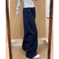 批发三种<b class='q'>裤</b>长--美式藏青色工<b class='q'>装</b><b class='q'>裤</b>女春夏季2026<b class='q'>新款</b>高腰休闲阔腿运动<b class='q'>裤</b>