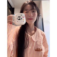 批发<b class='q'>韩国</b>网红ins风春秋季新款睡衣女长袖长裤家居服官方