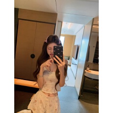 带胸垫网红风夏季新款睡衣女甜美纯欲风家居服官方