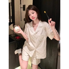 批发2026年夏季新款睡衣女网红风蕾丝短袖家居服官方