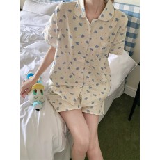 批发网红风2026年夏季新款睡衣女短袖短<b class='q'>裤</b>家居服<b class='q'>套装</b>