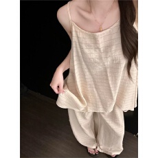 2026年夏季新款睡衣女网红风慵懒风家居服套装