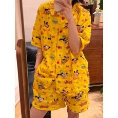 批发2026年夏季新款睡衣女网红风短袖家居服<b class='q'>套装</b>