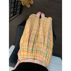 批发双口袋网红风格子睡裤睡衣女慵懒风遛弯裤宽松