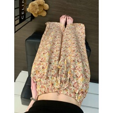 批发双口袋网红ins风韩版睡衣女睡裤宽松家居服慵懒风