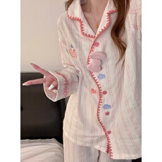 批发2026年春秋季新款睡衣女网红风卡通甜美家居服套装