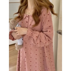 批发网红ins风韩版宽松睡衣女甜美宽松慵懒家居服睡裙