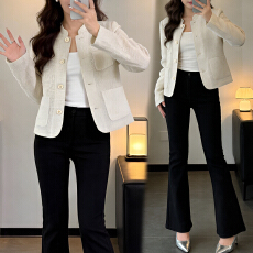 批发官图 2026春秋新款经典老钱风编织<b class='q'>个性</b>小众<b class='q'>时尚</b>优雅立领气质外套