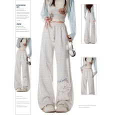 华棉复160克牛奶丝-240克银狐绒-——刺绣卫裤