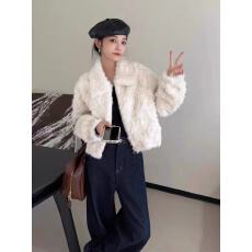 批发优质实体货源 小个子皮毛一体毛毛外套女环保皮草仿水貂毛上衣潮