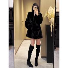 批发优质实体货源 皮毛一体毛毛环保皮草外套女显瘦水貂绒气质V领大衣