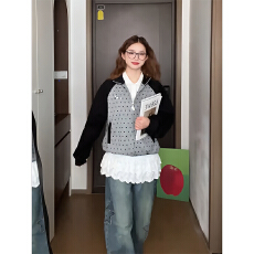 批发原版做法#刺绣#后包领 纯棉华棉复合 薄款/加绒 卫衣女