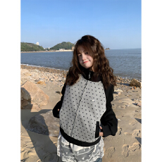 批发原版做法#刺绣#后包领 纯棉华棉复合 薄款/加绒 卫衣女