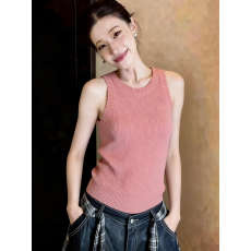 批发冰丝针织背心吊带女夏季设计感小众外穿遮副乳无袖打底衫上衣