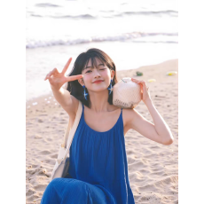 批发海边度假吊带<b class='q'>连衣裙</b>小个子三亚<b class='q'>沙滩</b>拍照云南大理新疆旅游穿搭女装