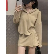 批发韩国东大门代购正品女<b class='q'>装</b>秋季两件套连帽卫衣+短裙套<b class='q'>装</b> 显瘦<b class='q'>裙裤</b>