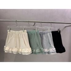 批发韩国东大门2026春夏新款韩版简约<b class='q'>甜美</b>休闲荷叶边系带半身裙短裙女