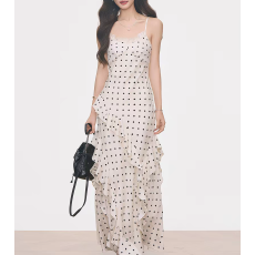 波点连衣裙女春夏显瘦通勤高级感