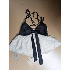 批发早春贵气小香<b class='q'>真丝</b>桑蚕丝撞色拼接蝴蝶结吊带女