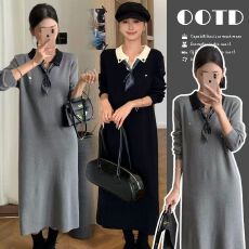 批发秋冬季产后<b class='q'>哺乳衣</b>新款休闲孕妇连衣裙时尚丝巾宽松大码<b class='q'>外出</b>喂奶衣