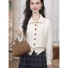 批发高级韩系时尚毛衣<b class='q'>外套</b>秋冬针织<b class='q'>新款</b>宽松设计休闲百搭开衫上衣女装