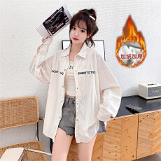 批发实拍抖音原版做法复超柔加绒秋冬慵懒风刺绣POLO领衬衫外套<b class='q'>特价</b>