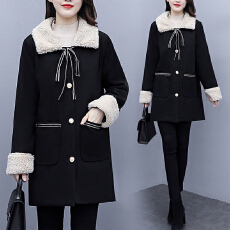 批发胖妹妹2025冬装新款大码女装时髦中长款洋气韩版<b class='q'>外套</b>加绒加厚冬衣