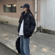 批发实拍<b class='q'>新款</b>棉服女冬季韩版学生宽松oversize学院风休闲外套棉衣