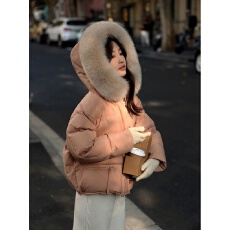 批发白鸭绒 张<b class='q'>贝贝</b>宽松2025冬季新款羽绒服女 长/短款羽绒美拉德外套