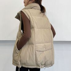 批发秋冬新款羽绒棉马甲大码200斤<b class='q'>胖</b><b class='q'>mm</b>宽松坎肩外穿百搭背心马夹外套