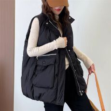 批发特大码<b class='q'>胖</b><b class='q'>mm</b>羽绒棉马甲女外穿秋冬新款宽松大码洋气爆款马夹背心