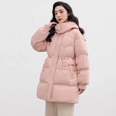 批发白鸭绒2025<b class='q'>秋</b>冬新款中长款羽绒服女时尚休闲加厚保暖收腰显瘦外套