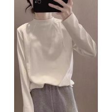 批发德绒磨毛保暖<b class='q'>长袖</b>打底衫女秋冬韩版宽松内搭可外穿半高领<b class='q'>T</b><b class='q'>恤</b>上衣