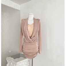 批发Hotdog 热狗很辣【赫斯玫瑰 圣诞甜心 】新年圣诞红色荡领<b class='q'>连衣裙</b>