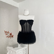 批发2025新款纯欲风辣妹性感<b class='q'>蕾丝</b>透视抹胸背心上衣搭高腰短裤两件套女