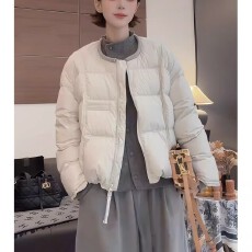 批发百搭时尚圆领棉服女装短款2025年冬季<b class='q'>新款</b>休闲上衣面包服通勤<b class='q'>外套</b>