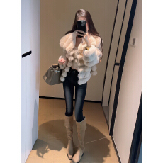 批发环保皮草翻领仿狐狸毛外套女冬季<b class='q'>新款</b>高级感时尚宽松显瘦保暖上衣