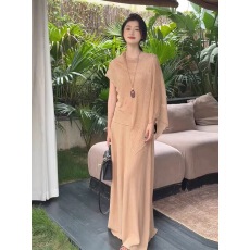 批发慵懒风针织斗篷披肩半裙套装女2026夏季新款时尚显瘦高级感两件套