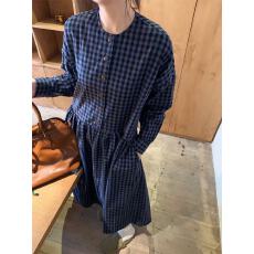 批发2026日系复古格子<b class='q'>长</b>袖连衣裙女春秋季减龄宽松<b class='q'>裙子</b>休闲<b class='q'>长</b><b class='q'>裙</b>