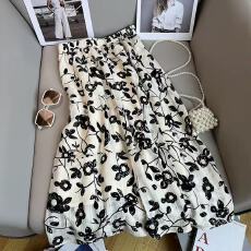 批发天丝麻碎花半身<b class='q'>裙</b>女夏季2026新款高腰显瘦小个子A字<b class='q'>裙</b>中长款<b class='q'>伞</b><b class='q'>裙</b>