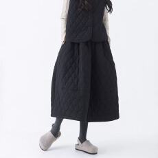 批发2026秋冬新款<b class='q'>大码</b>宽松加棉显瘦花苞裙文艺女加厚半身裙