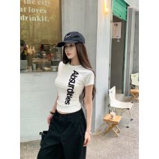 批发260克人棉+毛巾绣  字母毛巾绣短袖T恤<b class='q'>女装</b>夏季美式修身圆领上衣