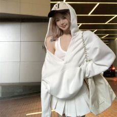 批发纯棉华棉复合<b class='q'>牛奶</b><b class='q'>丝</b>+棉罗口 连帽卫衣背心上衣百褶裙半身裙三件套