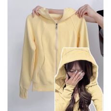 批发2024秋季新款春秋款卫衣外套女<b class='q'>修身</b>瑜伽服开衫紧身运动上衣休闲