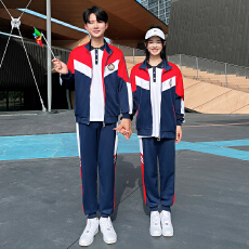 批发现货 初中高中学生班套装六级小学生运动会三件套 校服