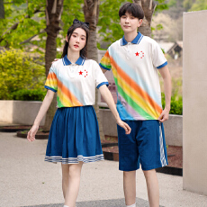 批发实拍 齐码夏季初中高中学生班服运动会套装啦啦队服校服