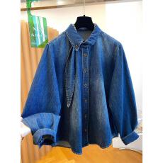 批发韩国2026早春新款蓝色<b class='q'>牛仔</b><b class='q'>衬衫</b>女宽松叠穿内搭长袖上衣女