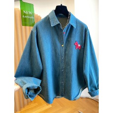 批发高级感<b class='q'>牛仔</b><b class='q'>衬衫</b>女2026早春新款宽松休闲叠穿打底衫上衣